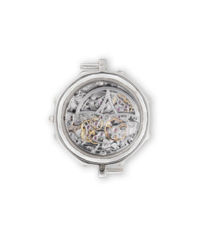 caseback Gerald Genta Perpetual Calendar  Platinum preowned watch at A Collected Man London