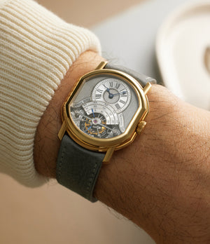 on the wrist Daniel Roth Tourbillon C187  Yellow Gold preowned watch at A Collected Man London