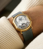 on the wrist Daniel Roth Tourbillon C187  Yellow Gold preowned watch at A Collected Man London