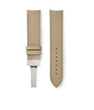 Buy saffiano quality watch strap in desert beige from A Collected Man London, in short or regular lengths. We are proud to offer these hand-crafted watch straps, thoughtfully made in Europe, to suit your watch. Available to order online for worldwide delivery.