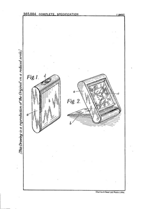 Read Rediscovering the Romance of Travel Clocks | Read Journal Blogs A Collected Man | The patent filed by Cyril James Gowland demonstrating the folding case of the clock.