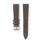 Buy nubuck quality watch strap in stormy pewter grey from A Collected Man London, in short or regular lengths. We are proud to offer these hand-crafted watch straps, thoughtfully made in Europe, to suit your watch. Available to order online for worldwide delivery.