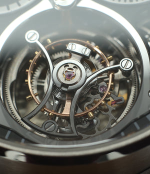 tourbillon dress watch rare buy AkriviA Tourbillon Chronographe Monopoussoir steel watch black dial at A Collected Man approved seller of independent manufacturers