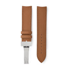 Buy grained leather quality watch strap in gold chestnut brown from A Collected Man London, in short or regular lengths. We are proud to offer these hand-crafted watch straps, thoughtfully made in Europe, to suit your watch. Available to order online for worldwide delivery.