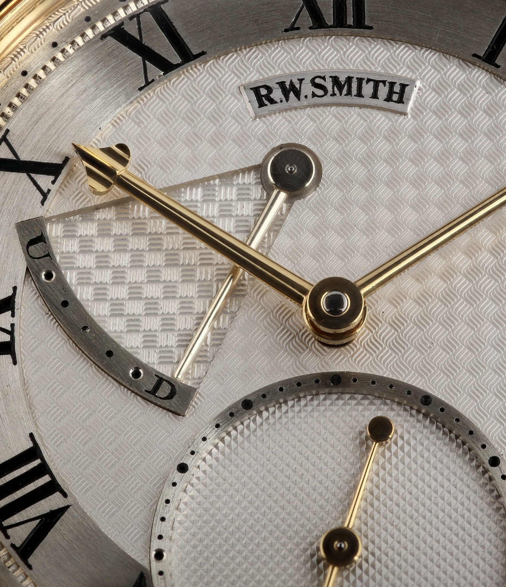 Buy Roger W. Smith's first Series 2 watch online in yellow gold with hand-made manual-winding movement from independent watchmaker at WATCH XCHANGE London guilloche dial