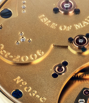 First Roger W. Smith Series 2 watch for sale online in yellow gold with hand-made manual-winding movement from independent watchmaker at WATCH XCHANGE London